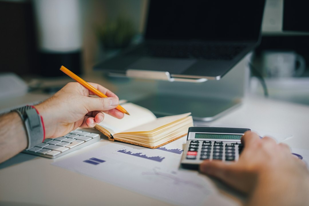 person calculating retirement budget
